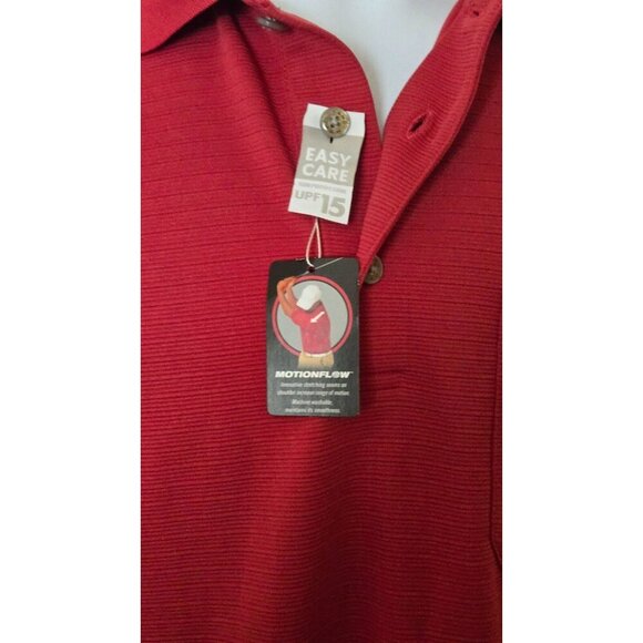 Grand Slam Performance motion flow Golf Polo shirt red short sleeve Size S - Picture 2 of 6